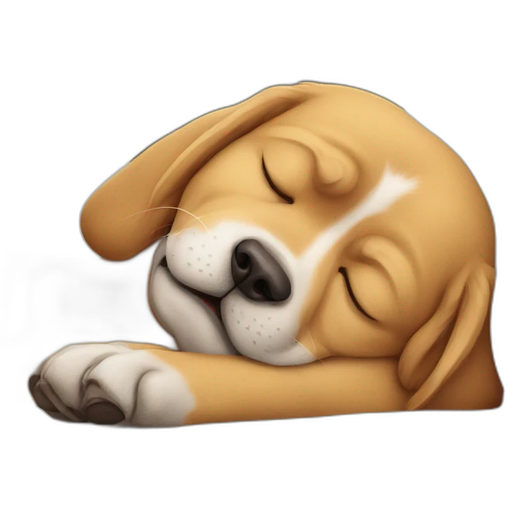 a dog sleeping emoji