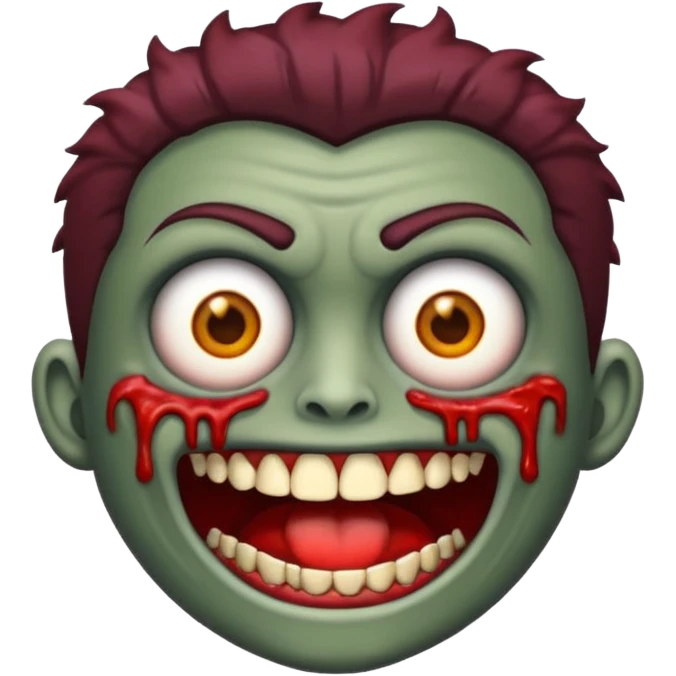 Faça um emoji de uma zumbi com o cabelo loiro escuro emoji