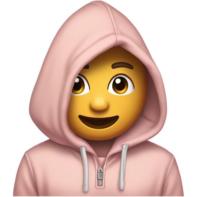 A pink hoodie emoji