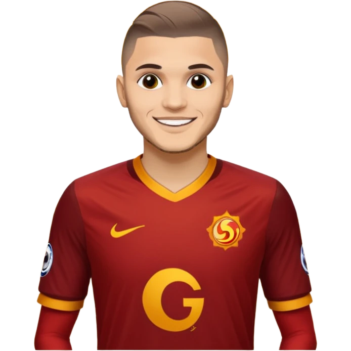 Mauro icardi Galatasaray formasıyla gol sevinci yapıyor emoji