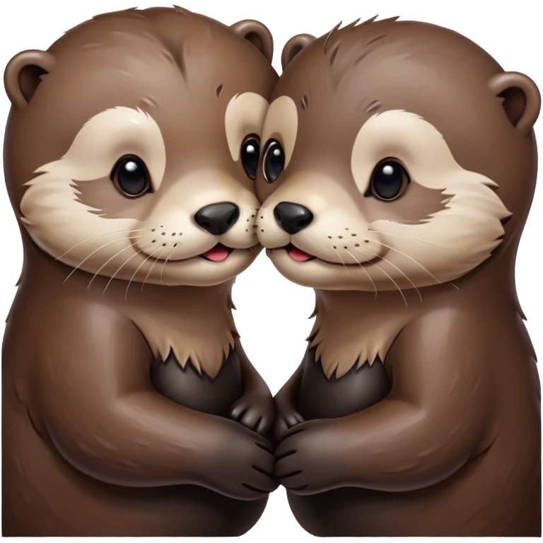 Kissing otters  emoji