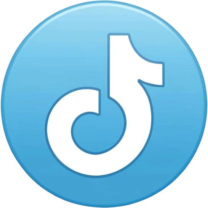 A sky-blue circle and a ☑️ With a Verified type tiktok checker symbol emoji