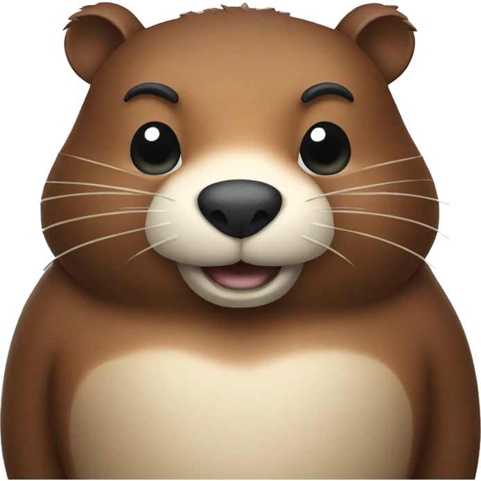 Beaver with a beautiful torso emoji