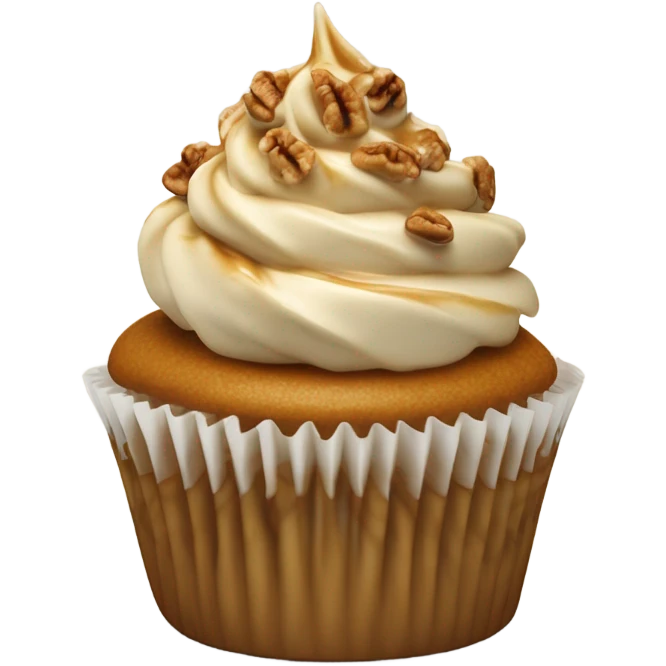 Maple walnut cupcake  with caramel drizzle emoji