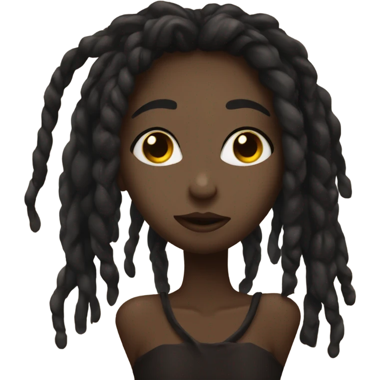 dark beauty with brown dreads blowing kisses emoji