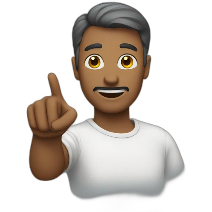 a man pointing emoji