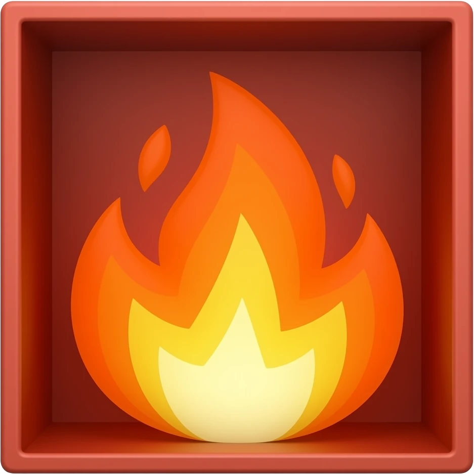 fires in simple red box emoji