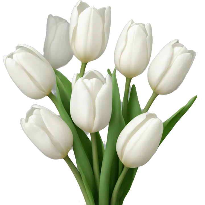 White tulips  emoji