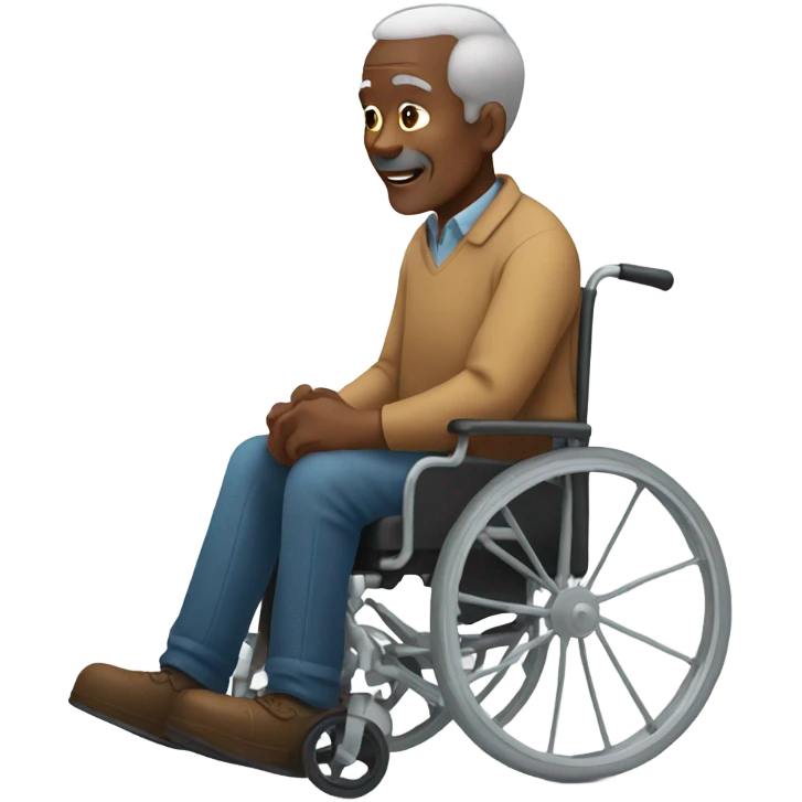 old black man in wheelchair emoji