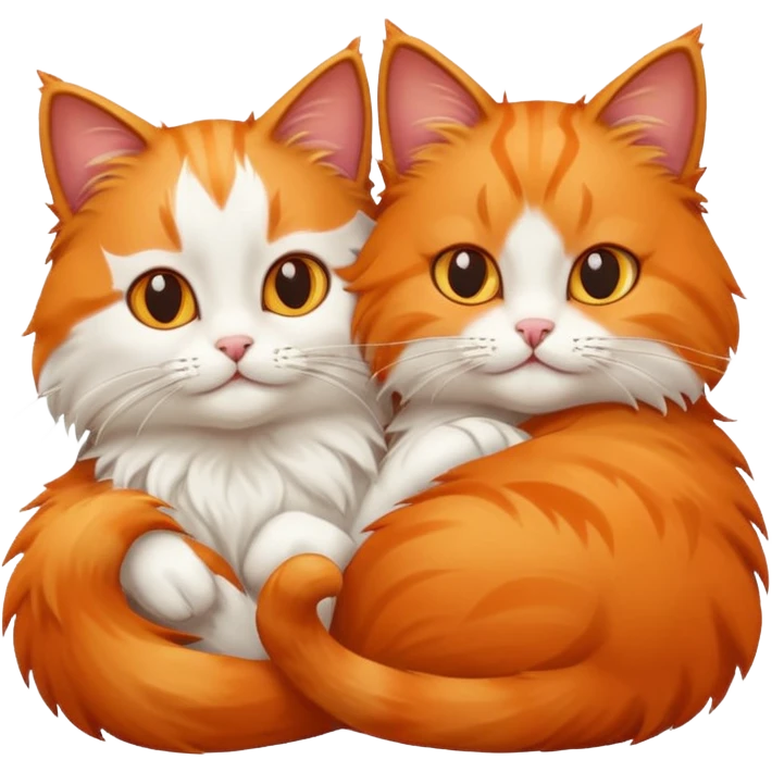 two cats in love emoji