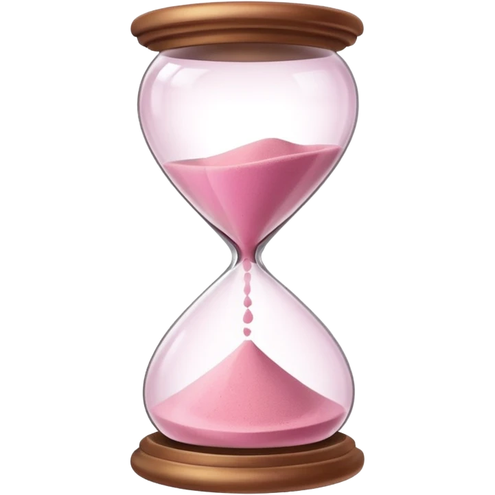 pink hourglass emoji