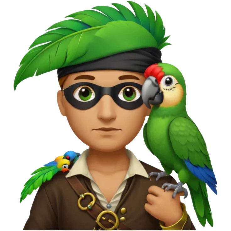 pirate and parrot emoji