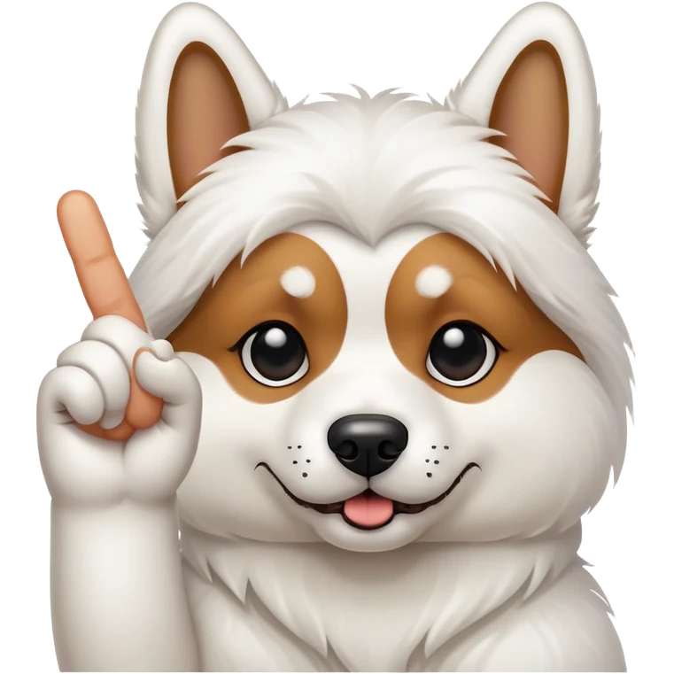 Dog middle finger emoji