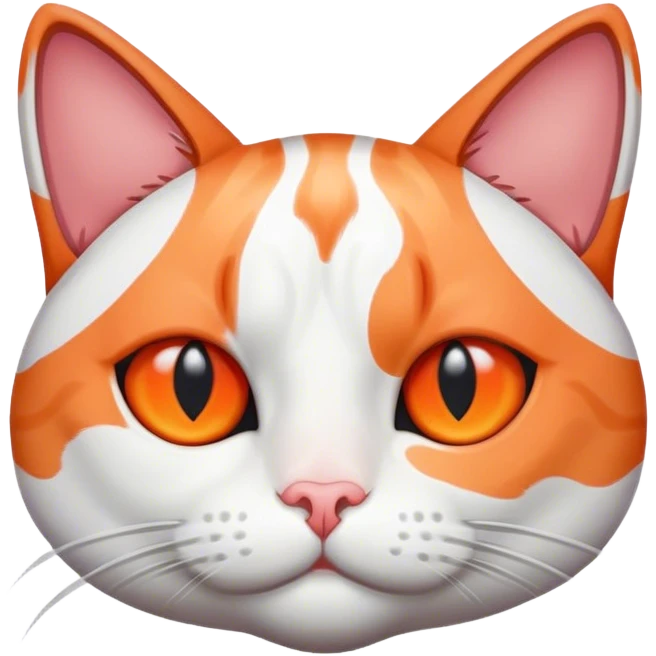 orange and white cat with one eye emoji