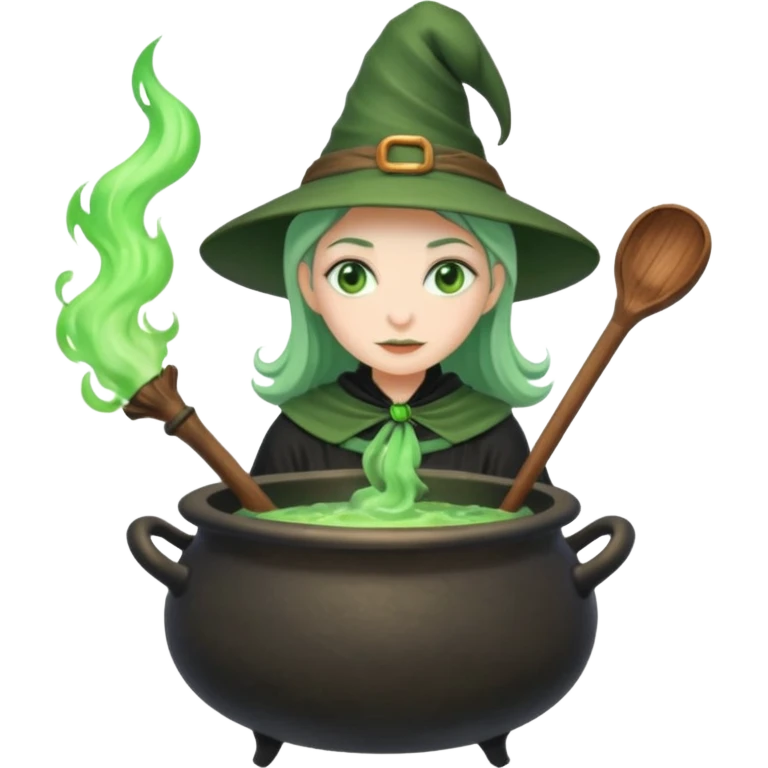 green witch cooking potion emoji