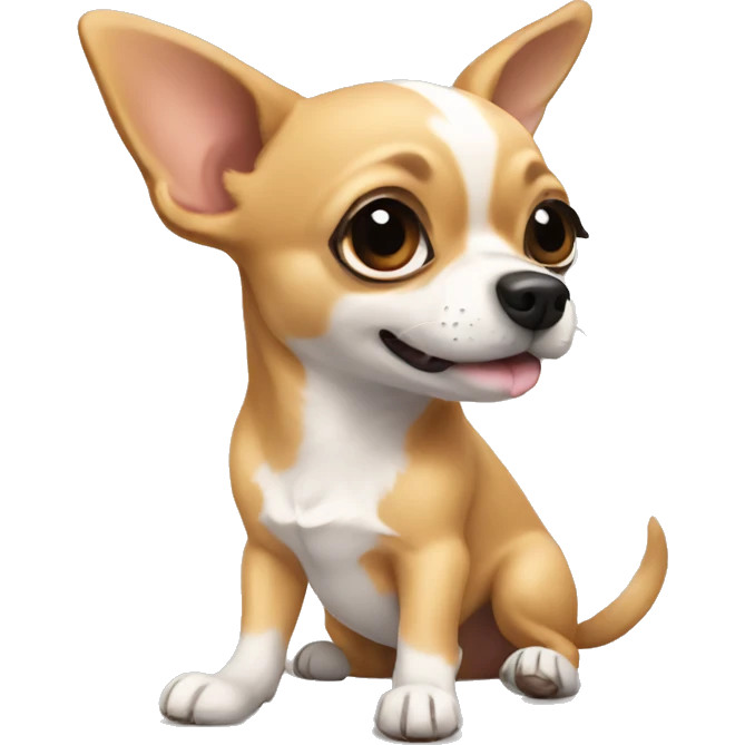 Chihuahua playing with other dog  emoji