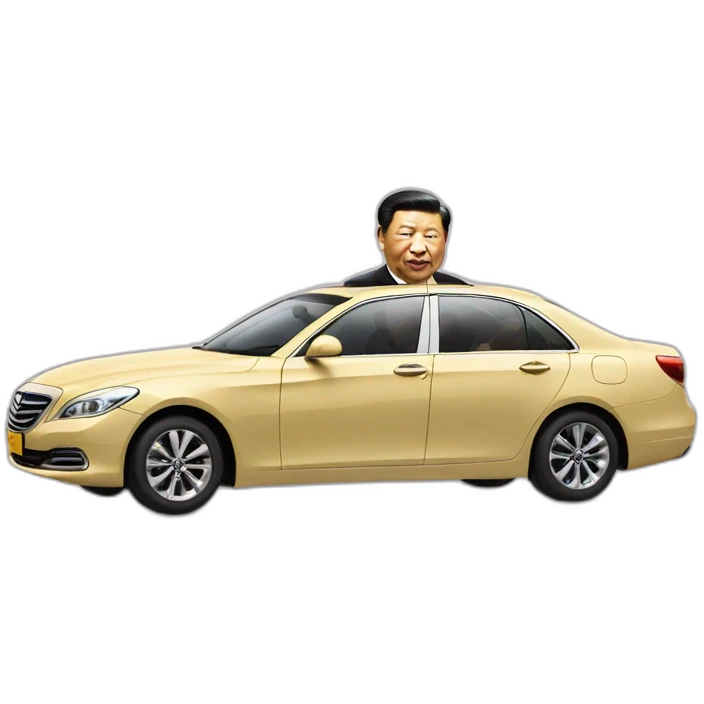 Xi Jinping with chinese car emoji