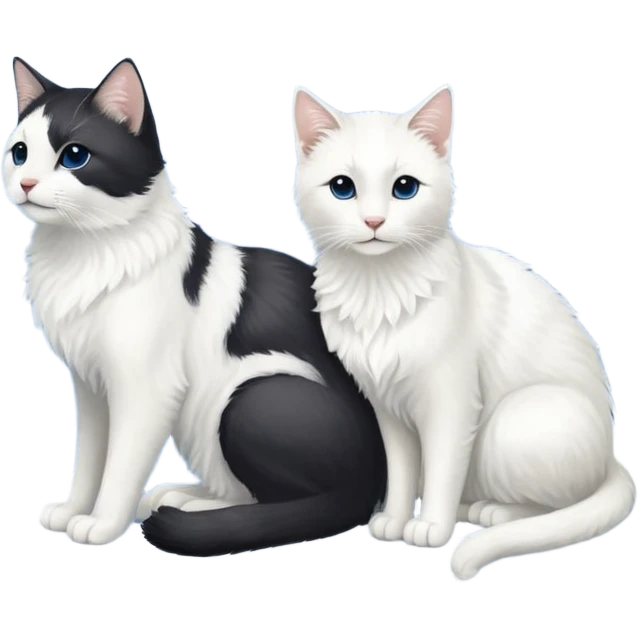 Кот с голубыми звёздами в глазах emoji