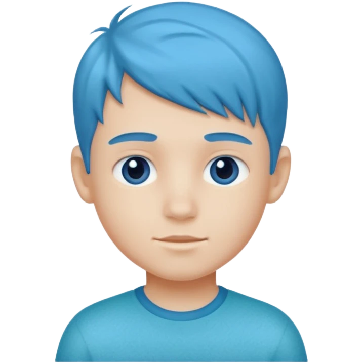A profile imogi that is blue and aqua color and with  texxure a boy one something like that emoji
