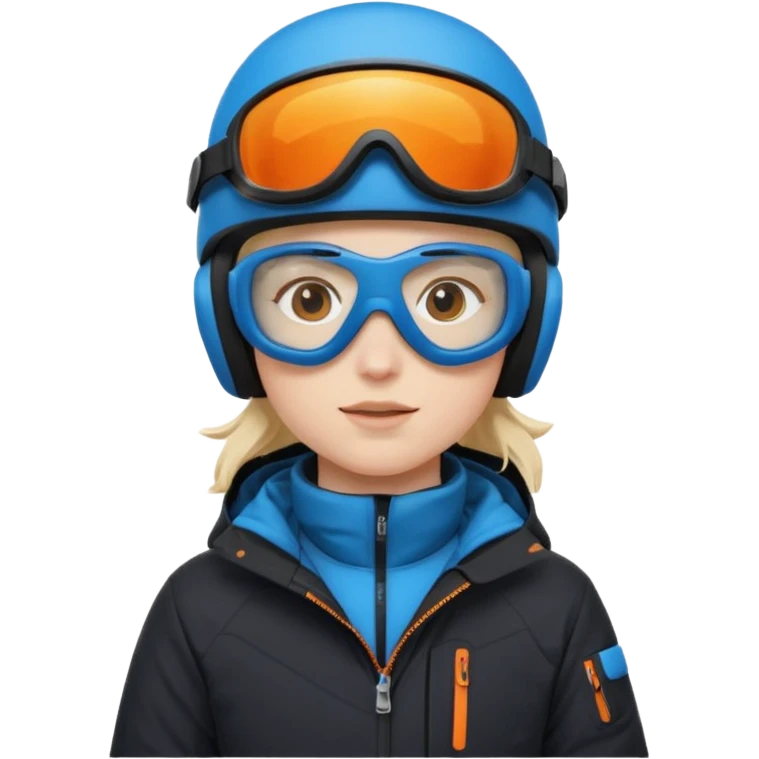 snow board, negative character emoji