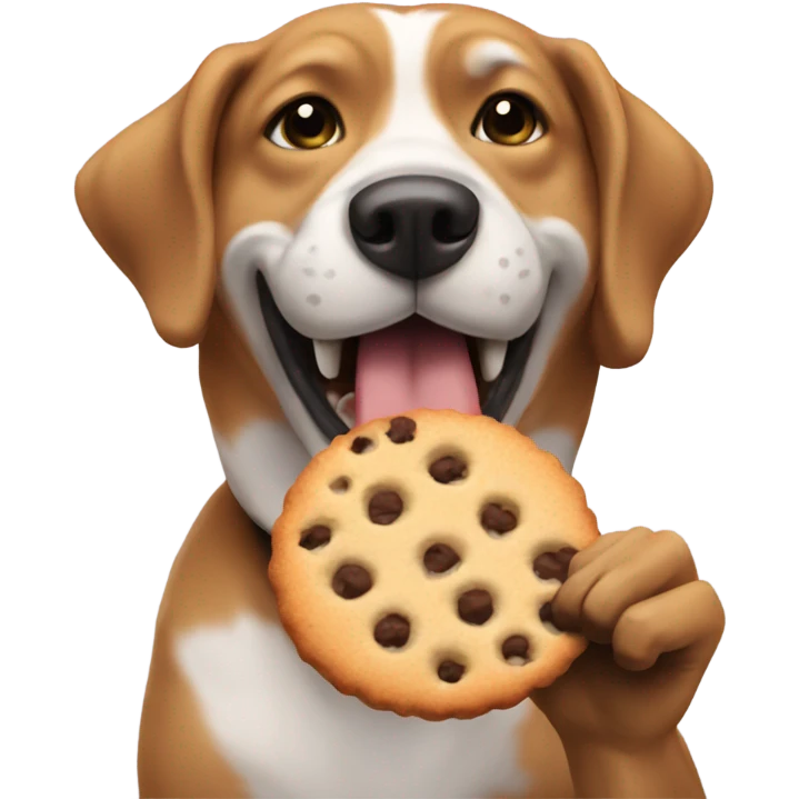 Dog eating a cookie  emoji