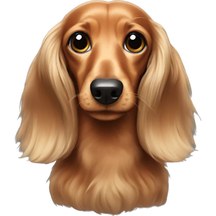 Mini long haired dachshund  emoji