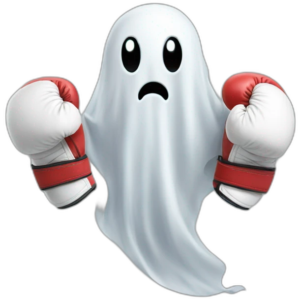 Ghost with boxing gloves emoji