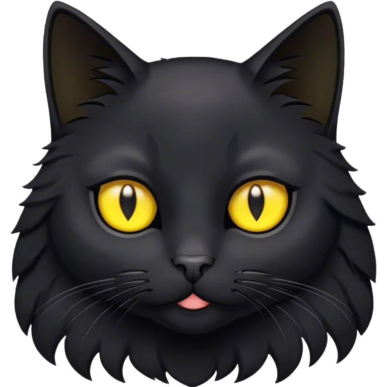 Black cat yellow eyes emoji