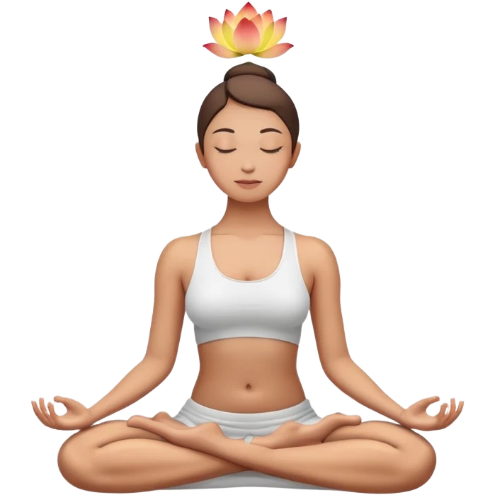 person in lotus position meditation yoga pose emoji