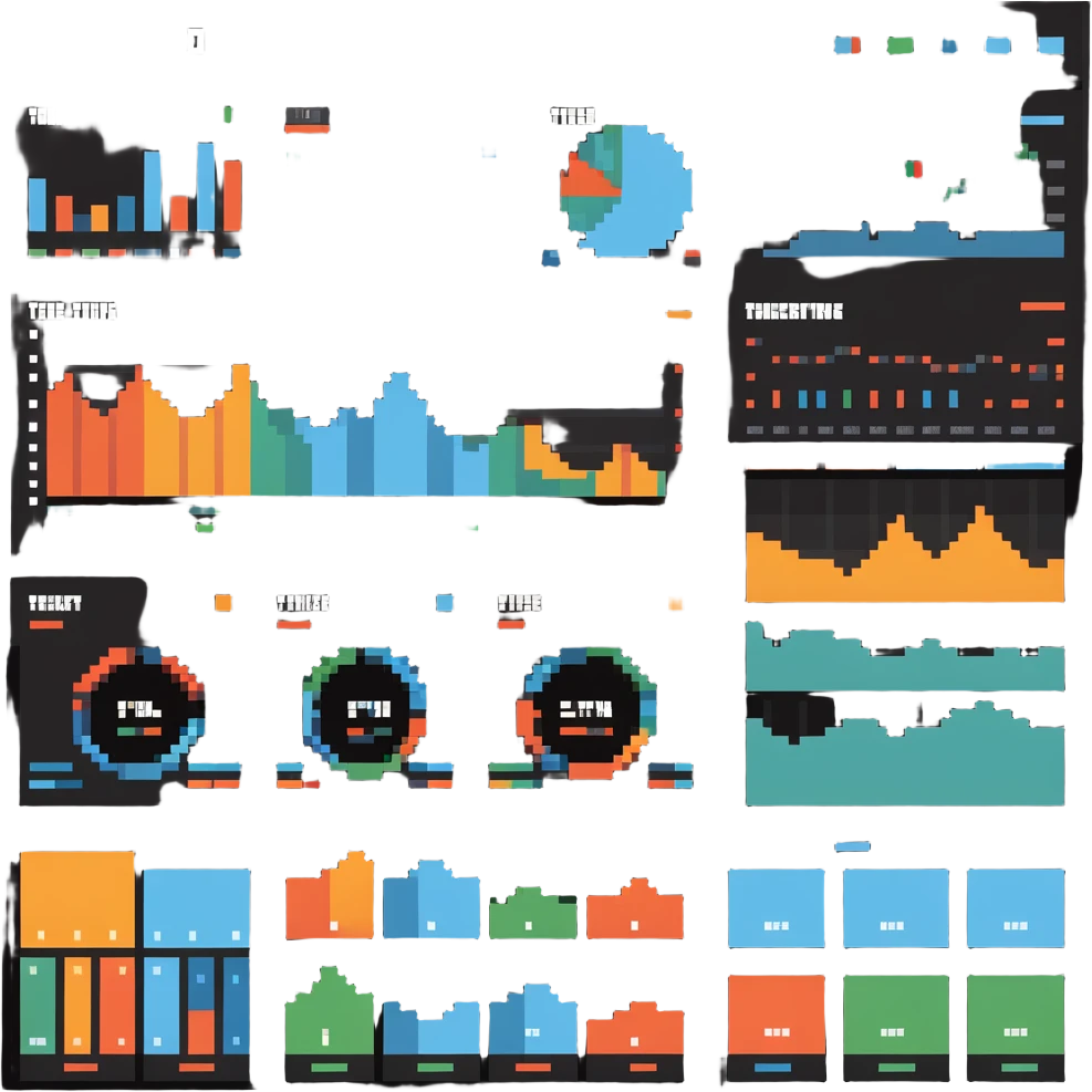 Dashboard paper design with charts, boxes, and planning sections emoji