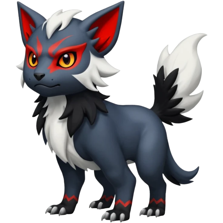 Absol-Litten-Fakémon-hybrid-creature (full body)  emoji