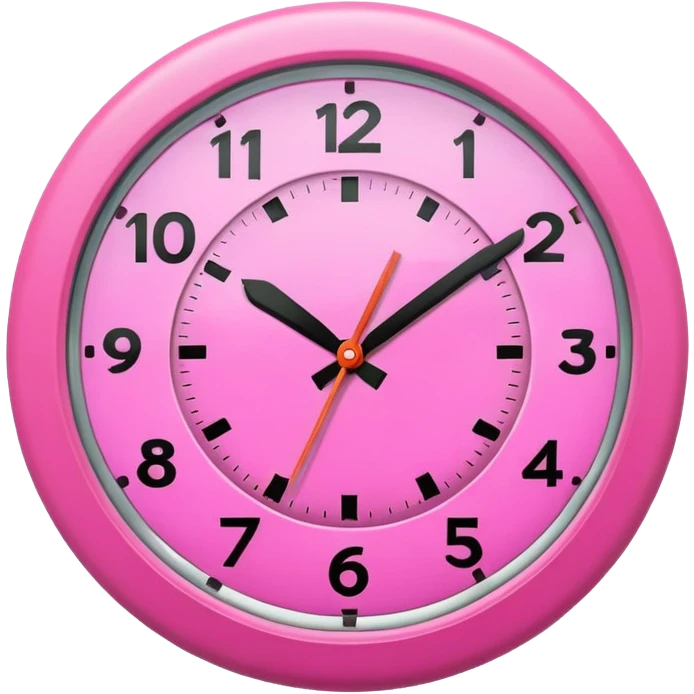 pink clock emoji