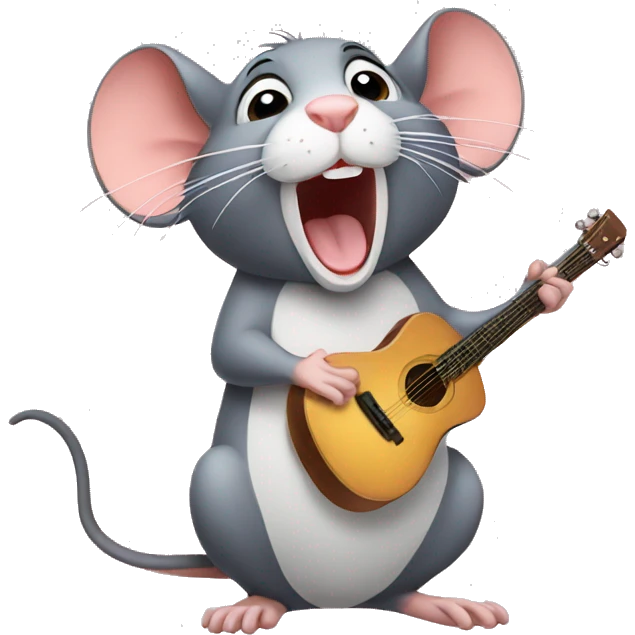Rat singing song emoji