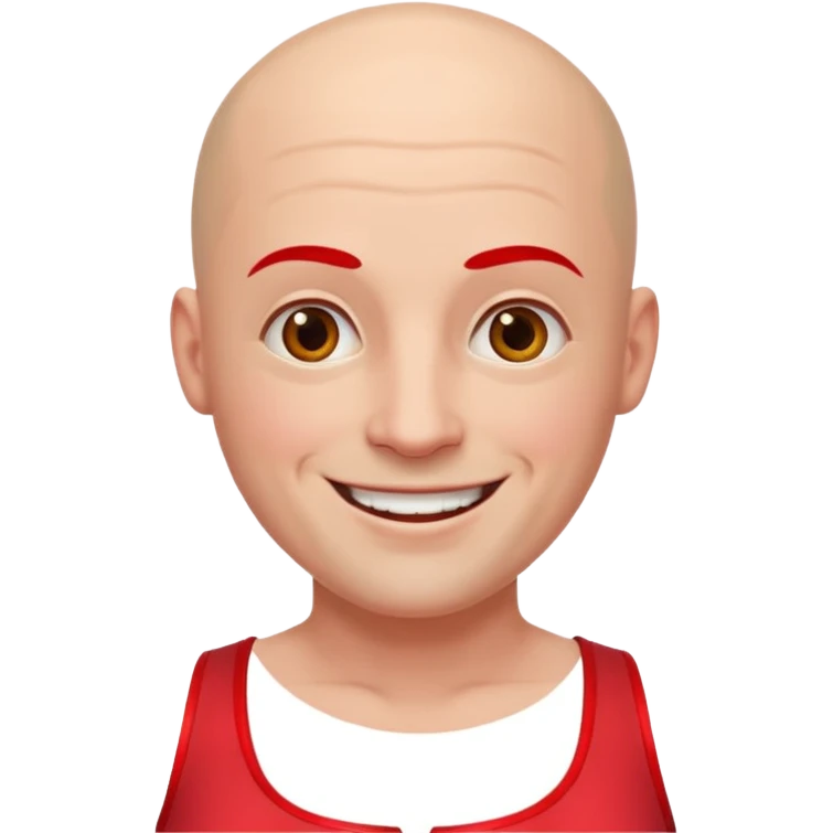 BALD MEN WEARING RED BRA  emoji