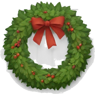 White door with wreath  emoji
