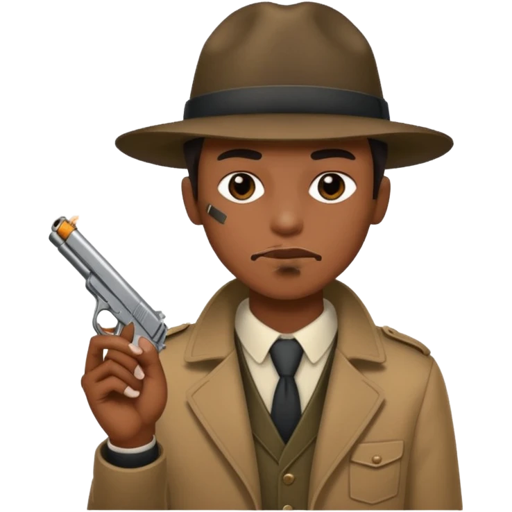 Smoking blunt, holding gun emoji