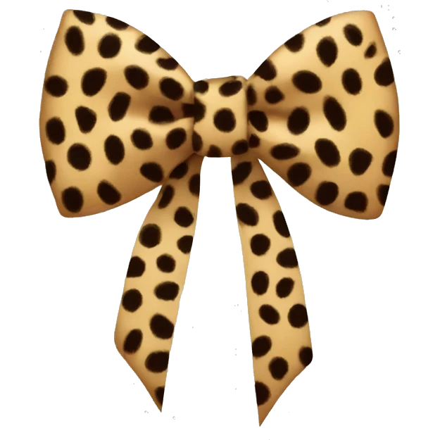 Cheetah print bow emoji