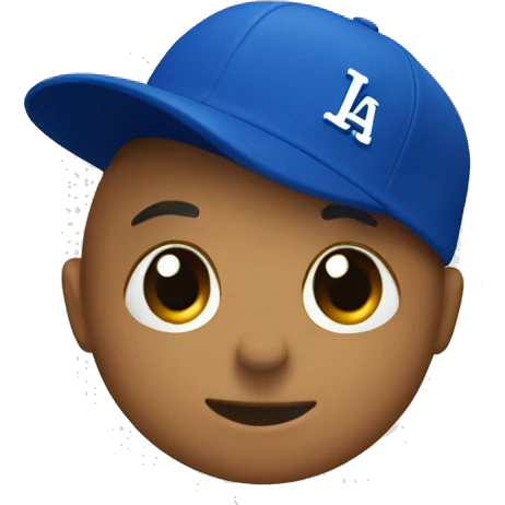 blue cap with LA logo emoji