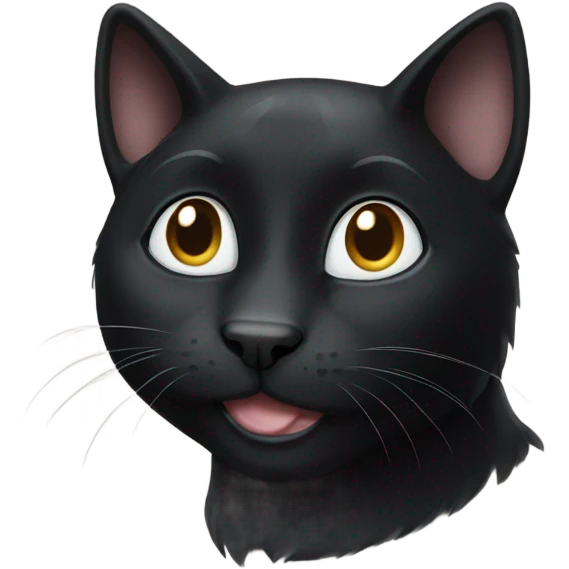 Black cat one white paw emoji