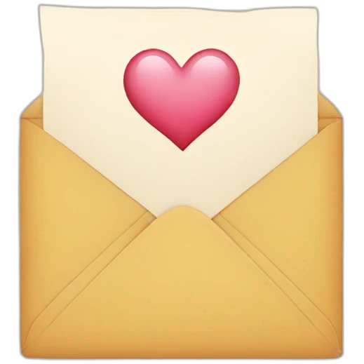 letter with heart emoji
