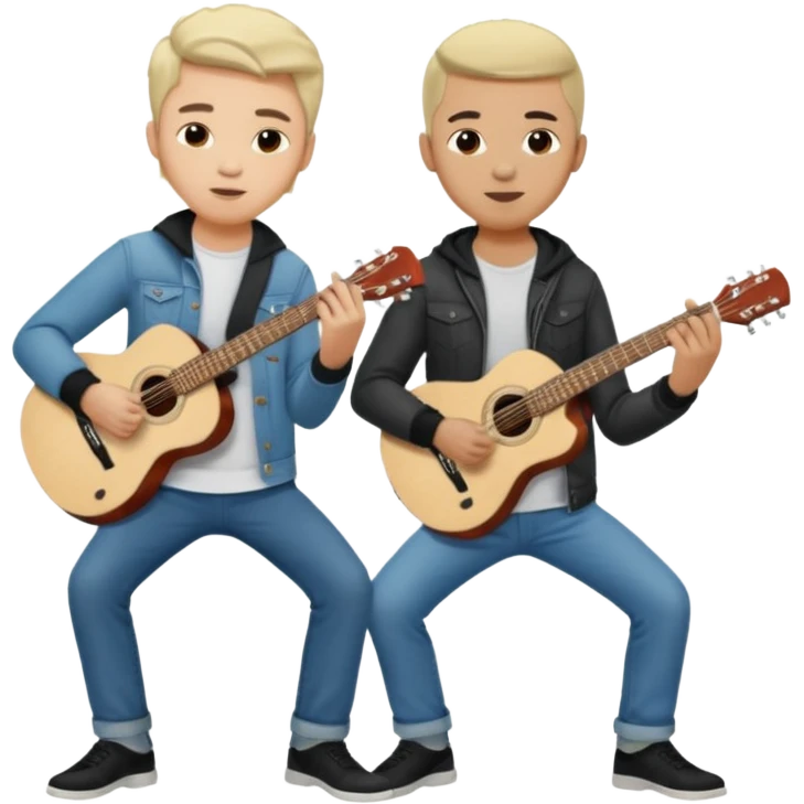 Junior H y Natanael Cano tocando la guitarra  emoji