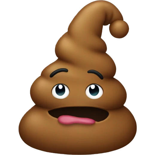 New Year's poop with a hat emoji