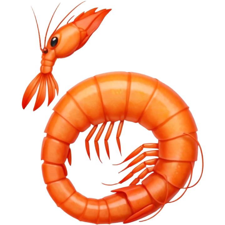 cooked shrimp with curled tail emoji