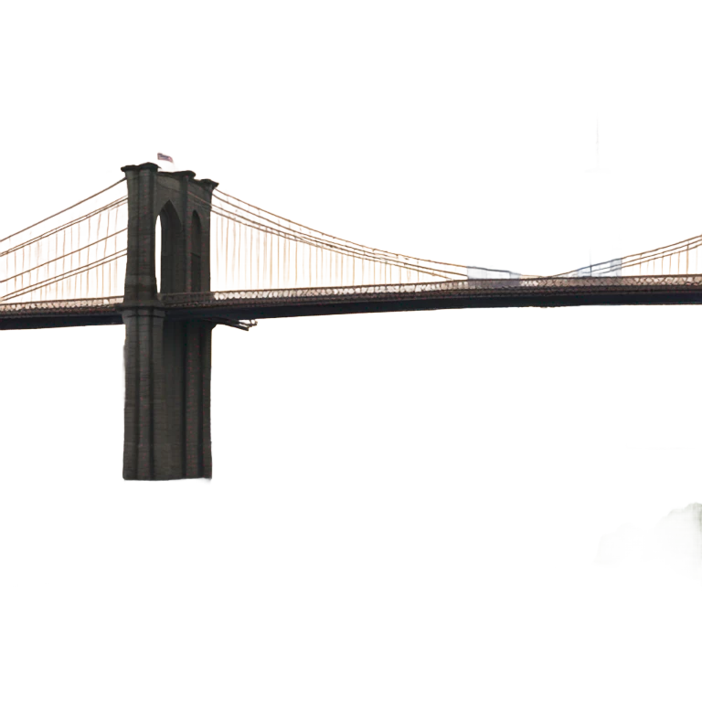 Brooklyn golden bridge seen from the coast emoji