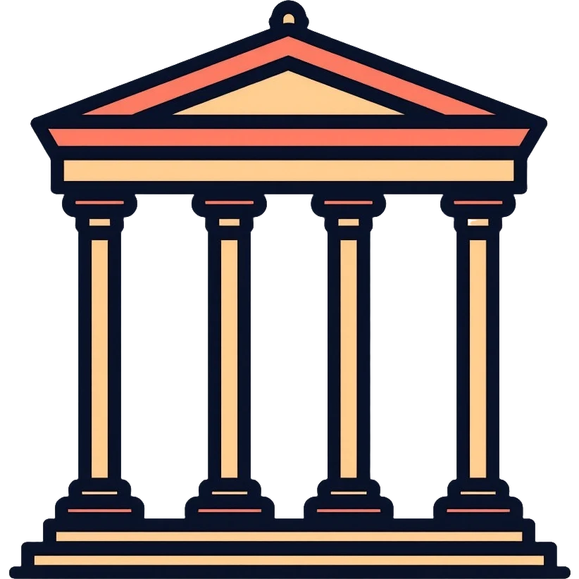 classical Greek temple with columns emoji