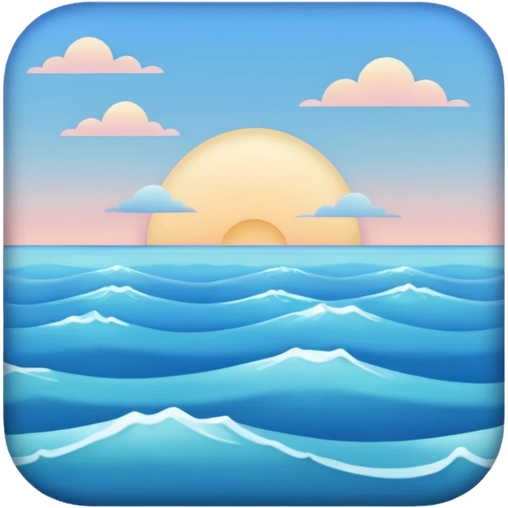 A sea in blue pastel colors emoji