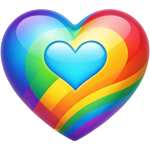 Rainbow heart emoji