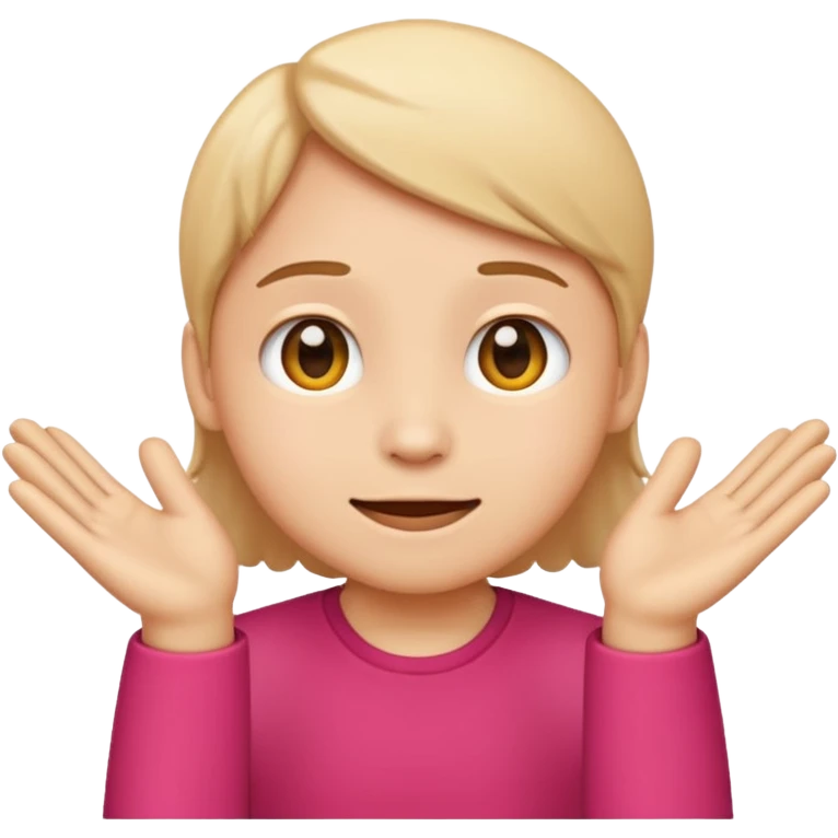 Emoji con una carita inocente, moviendo su cara y talves pegando sus manos entre su emoji