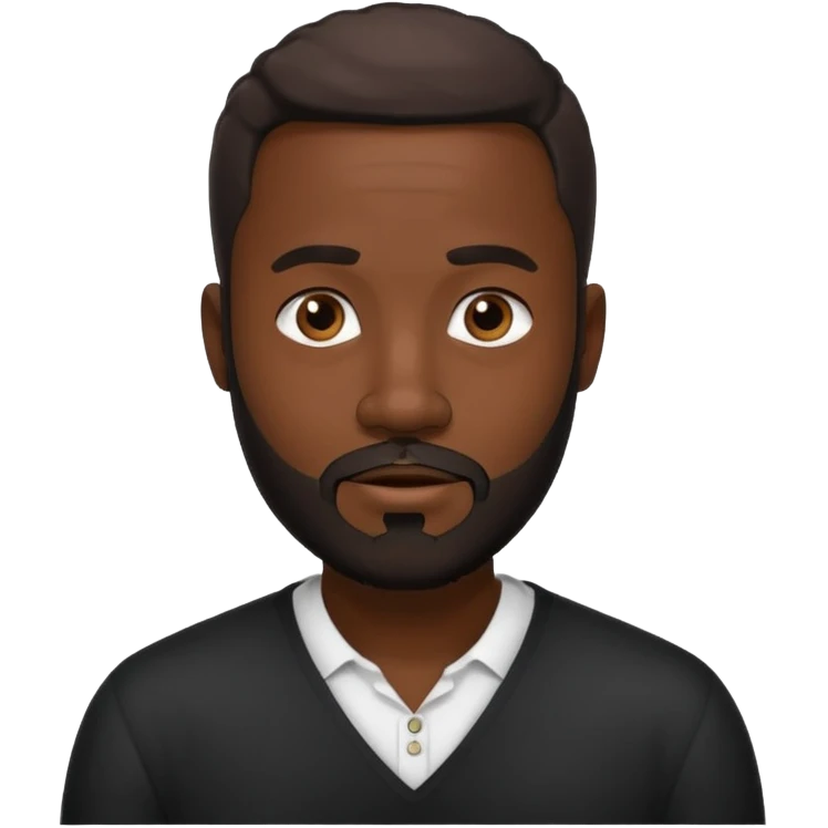 BLACK MAN WITH LOW CUT BEARD SAYING WHO CARES?! emoji
