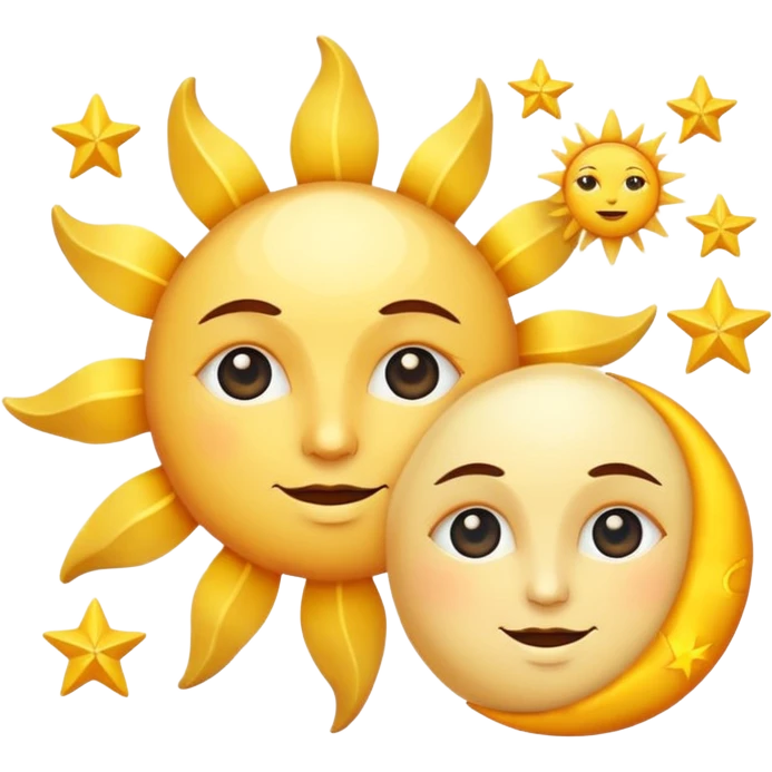 Sun moon and stars emoji